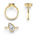1.50ctw 14K Pear Shaped Lab Grown Diamond Unique Engagement Ring - view 4