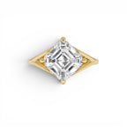 3.00ctw 14k Asscher Cut Lab Grown Diamond Engagement Ring by Orlina Fine