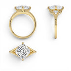 3.00ctw 14k Asscher Cut Lab Grown Diamond Engagement Ring - view 5