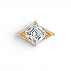 3.00ctw 14k Asscher Cut Lab Grown Diamond Engagement Ring - view 2