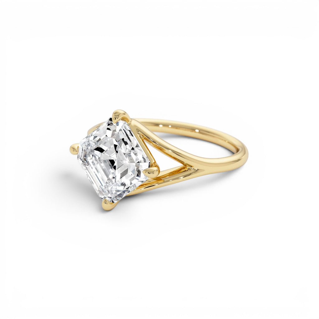 3.00ctw 14k Asscher Cut Lab Grown Diamond Engagement Ring - view 4