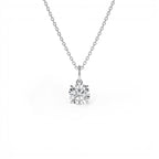 1.00 CTW 14K Round Solitaire Lab Grown Diamond Classic Charm Necklace - view 3