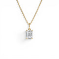 1.00 Ctw 14k Emerald Cut Lab Grown Diamond Classic Charm Necklace by Orlina Fine