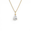 1.00 Ctw 14k Pear Shaped Lab Grown Diamond Classic Charm Necklace by Orlina Fine