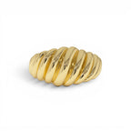 14k Gold Swirl Dome Bold Statement Ring by Orlina Fine