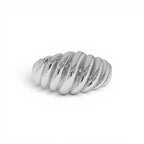 14k Gold Swirl Dome Bold Statement Ring - view 3