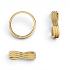 14k Gold Multi-Ribbed Statement Ring - view 5