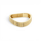 14k Gold Multi-Ribbed Statement Ring - view 3