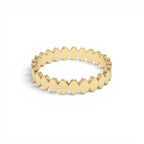 14K Flat Oval Link Band Ring - view 4