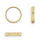 14K Flat Oval Link Band Ring - view 5