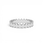 14K Flat Oval Link Band Ring - view 3