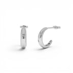 14k Gold Rope Edge Hoop Earrings - view 3