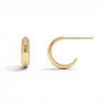 14k Gold Rope Edge Hoop Earrings - view 4