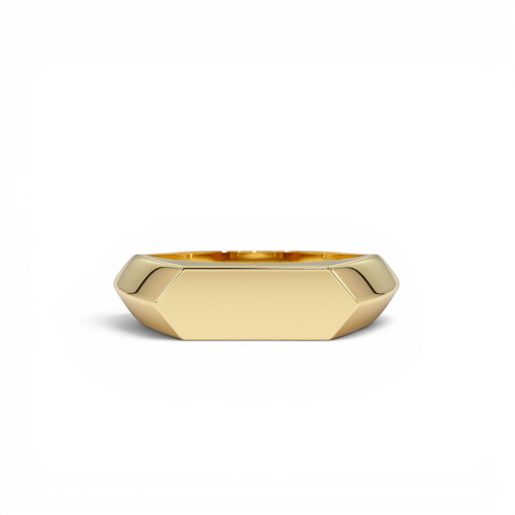 14k Gold Geometric Band by Orlina Fine