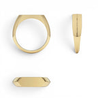 14k Gold Geometric Band - view 5