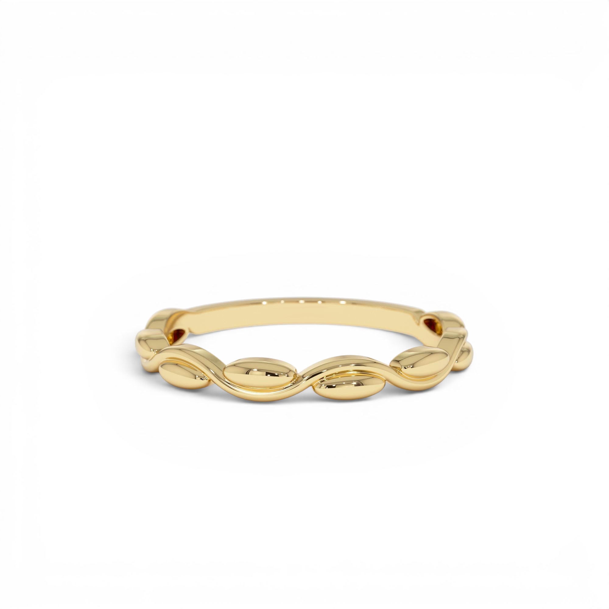 14K Oval Link Band Ring by Orlina Fine