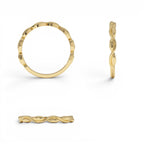 14K Oval Link Band Ring - view 5