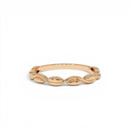 14K Oval Link Band Ring - view 2