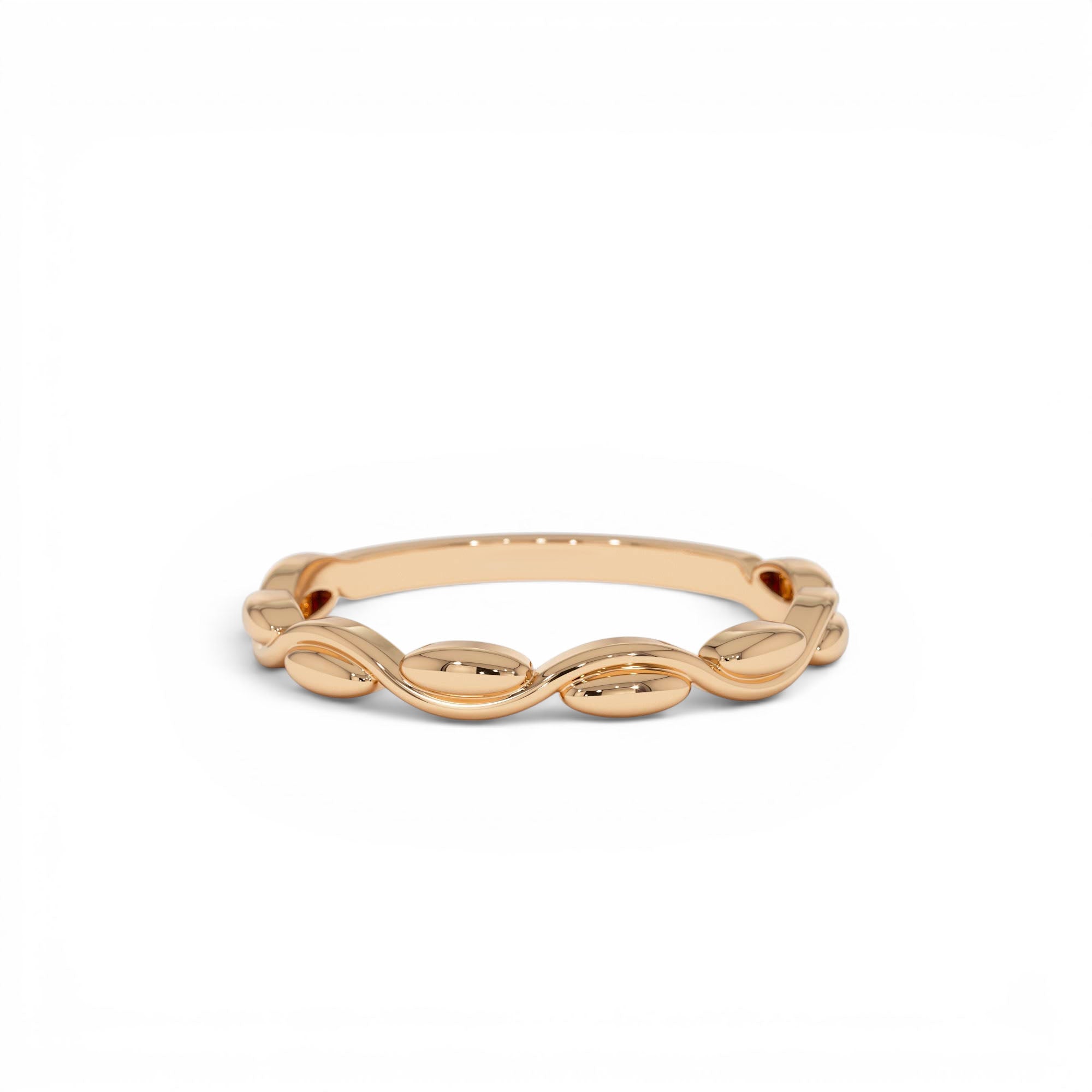 14K Oval Link Band Ring - view 2