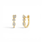 0.65 CTW 14K Marquise & Round Cut Lab Grown Diamond Hoop Earrings by Orlina Fine