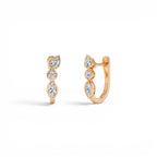 0.65 CTW 14K Marquise & Round Cut Lab Grown Diamond Hoop Earrings - view 2