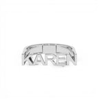 14K Personalized Bold Gold Nameplate Ring - view 3
