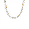 13.30ctw 14k Round Shaped Lab Grown Diamond Tennis Necklace by Orlina Fine