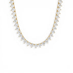 13.30ctw 14K Round Shaped Lab Grown Diamond Tennis Necklace by Orlina Fine