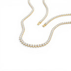 13.30ctw 14K Round Shaped Lab Grown Diamond Tennis Necklace - view 3