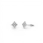 14K Gold Geometric Beaded Stud Earrings - view 3