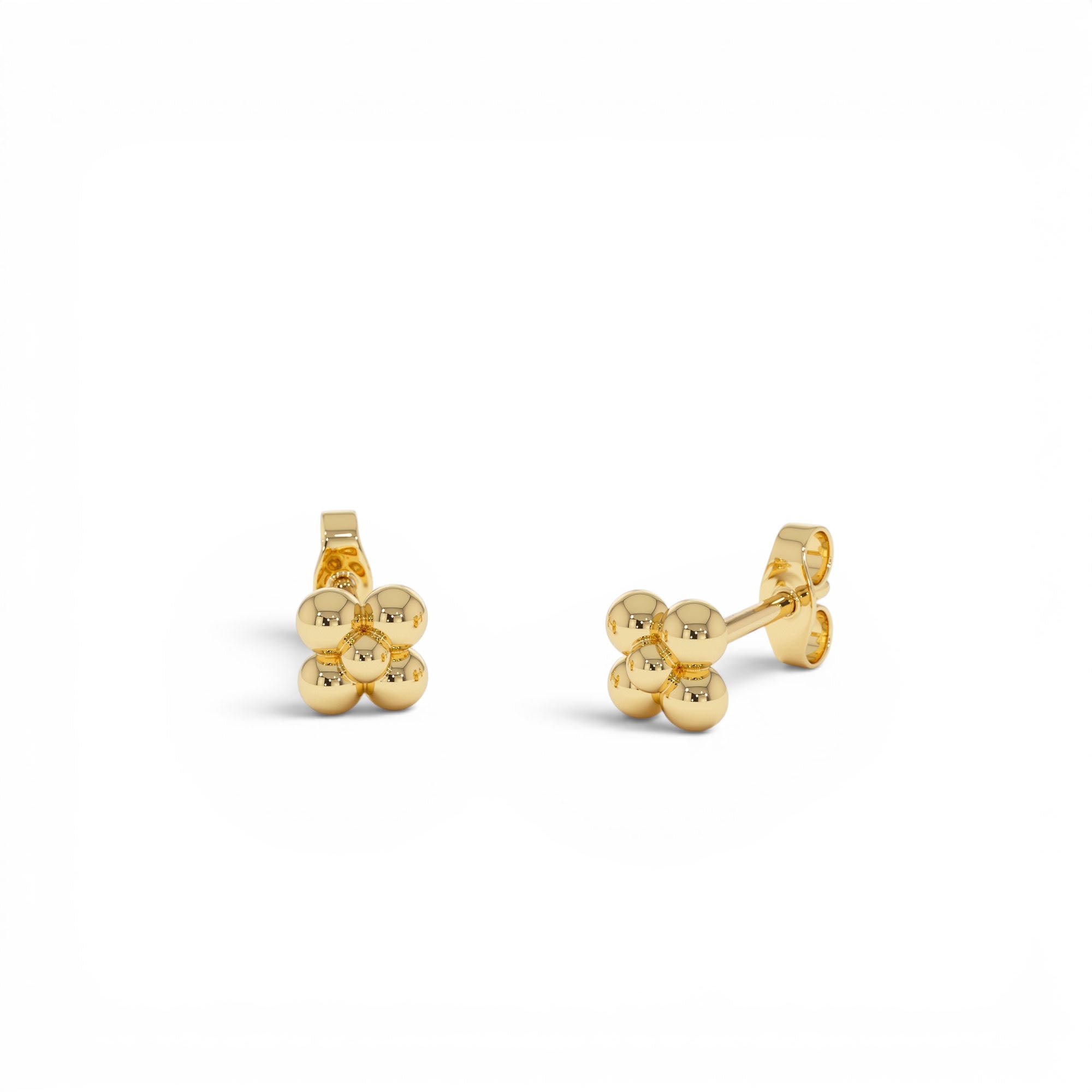 14K Bubble Cluster Stud Earrings by Orlina Fine