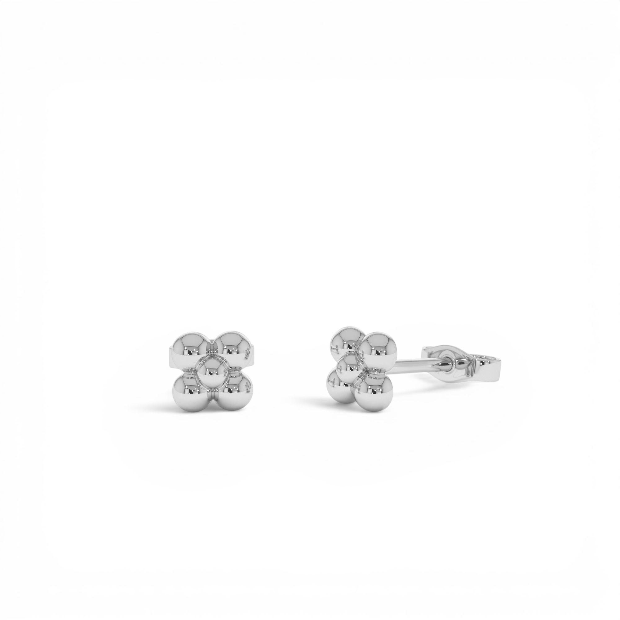 14K Bubble Cluster Stud Earrings - view 3
