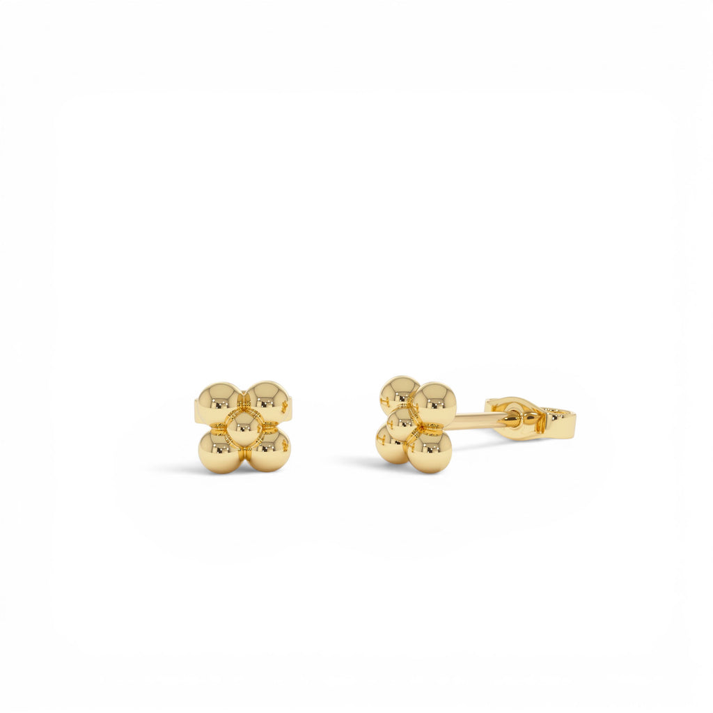 14K Bubble Cluster Stud Earrings - view 4