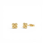 14K Bubble Cluster Stud Earrings - view 4