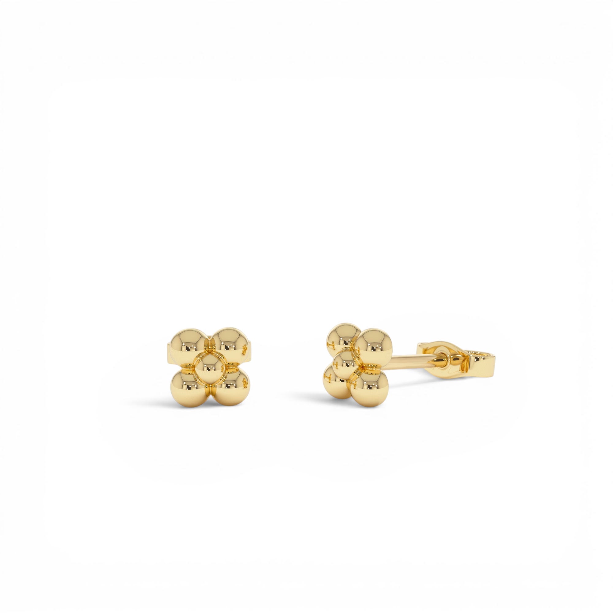 14K Bubble Cluster Stud Earrings - view 4