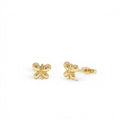 14K Gold Bubble Butterfly Stud Earrings by Orlina Fine