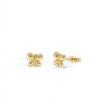 14K Gold Bubble Butterfly Stud Earrings by Orlina Fine