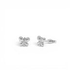 14K Gold Bubble Butterfly Stud Earrings - view 3
