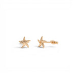 14K Gold Starfish Stud Earrings - view 2