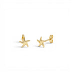 14K Gold Starfish Stud Earrings - view 4