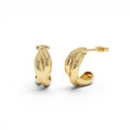 14K Gold Chunky Twisted Hoop Earrings by Orlina Fine