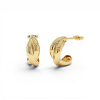 14K Gold Chunky Twisted Hoop Earrings by Orlina Fine