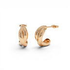 14K Gold Chunky Twisted Hoop Earrings - view 3