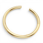 14K Gold 5MM Thick Open Cuff Bangle Bracelet - view 2