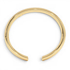 14K Gold 5MM Thick Open Cuff Bangle Bracelet - view 3