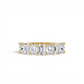 1.85 Ctw 14k Lab Grown Mixed Emerald & Oval Cut Anniversary Band by Orlina Fine