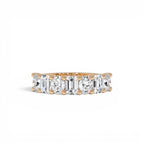 1.85 CTW 14K Lab Grown Mixed Emerald & Oval Cut Anniversary Band - view 2