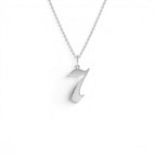 14K Gothic Number Pendant Necklace - view 4