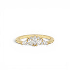 14K Dainty Marquise Diamond Stacking Ring by Orlina Fine