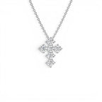 14K 0.99 CTW Round Brilliant Lab Grown Diamond Cross Necklace - view 3